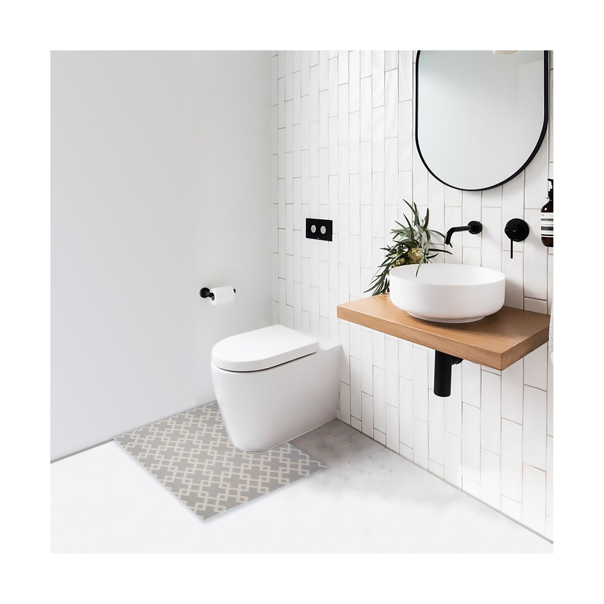 Коврик для туалета v24sl 50*52 см, вспененный пвх (1/20)