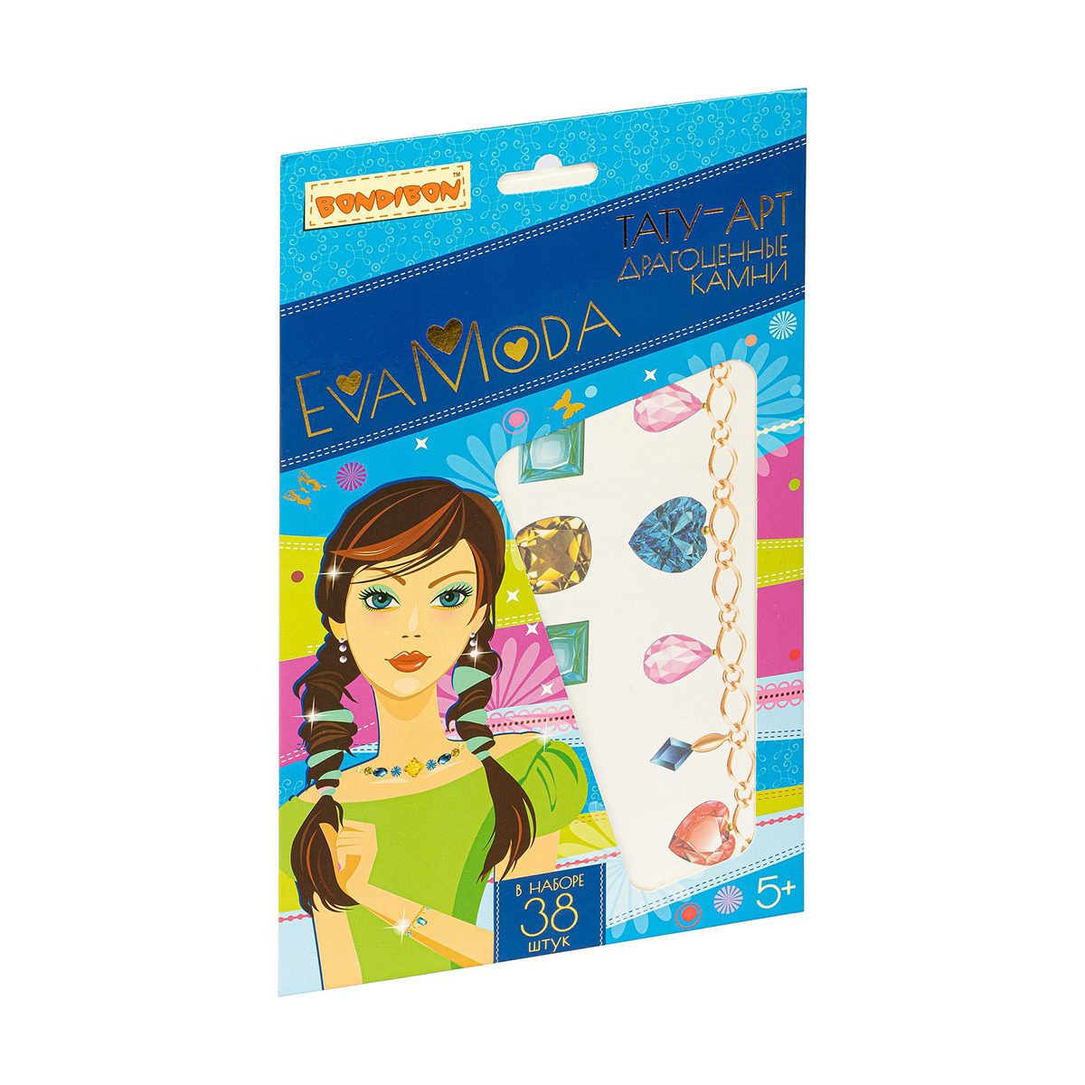 Набор тату-арт "eva moda" драгоценные камни "bondibon" вв4890
