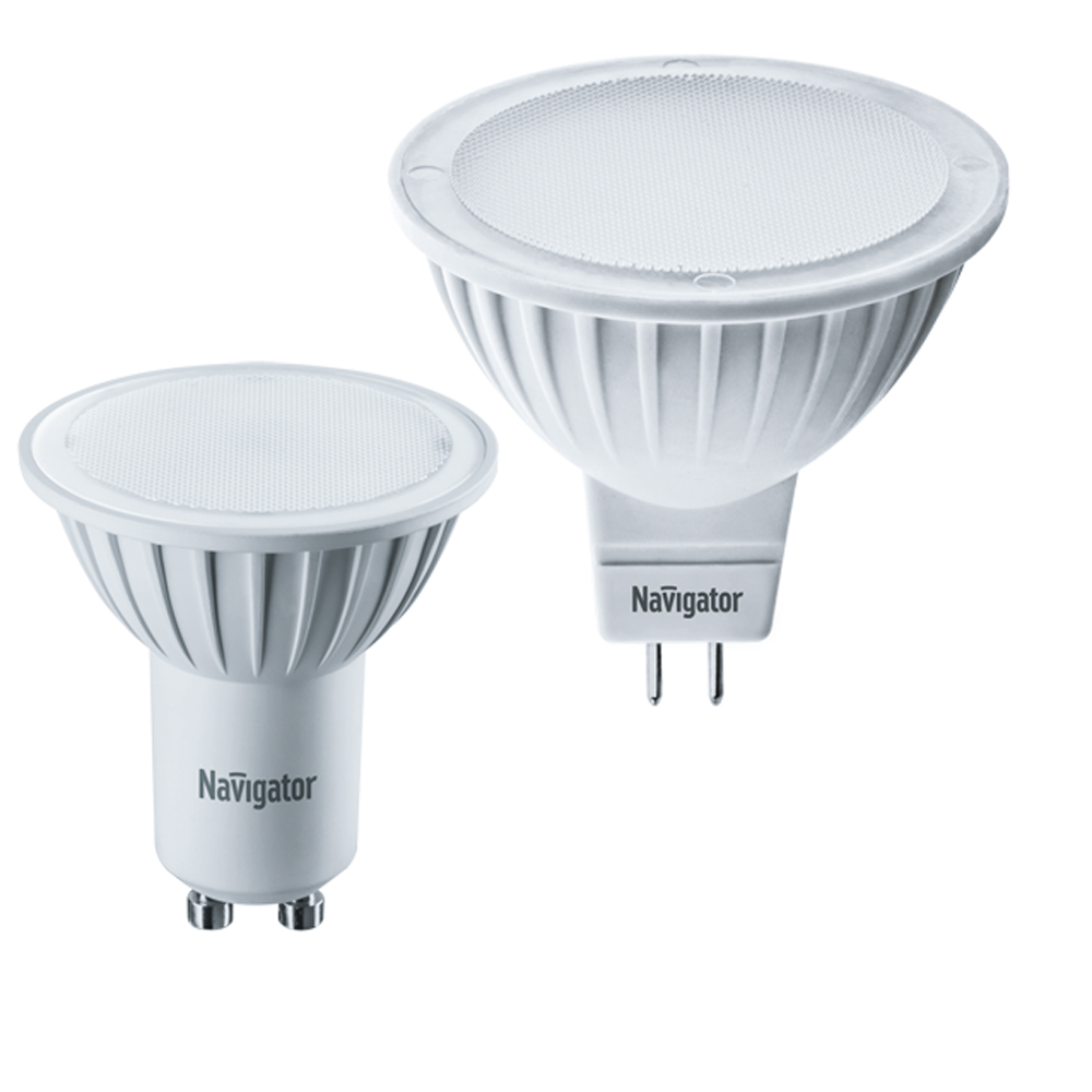 Лампа светодиодная LED Navigator, GU5.3, MR16, 7 Вт, 6500 K, дневной свет
