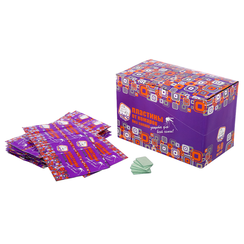 Средство от комаров пластины без запаха 10 шт. (50) "help" 80501