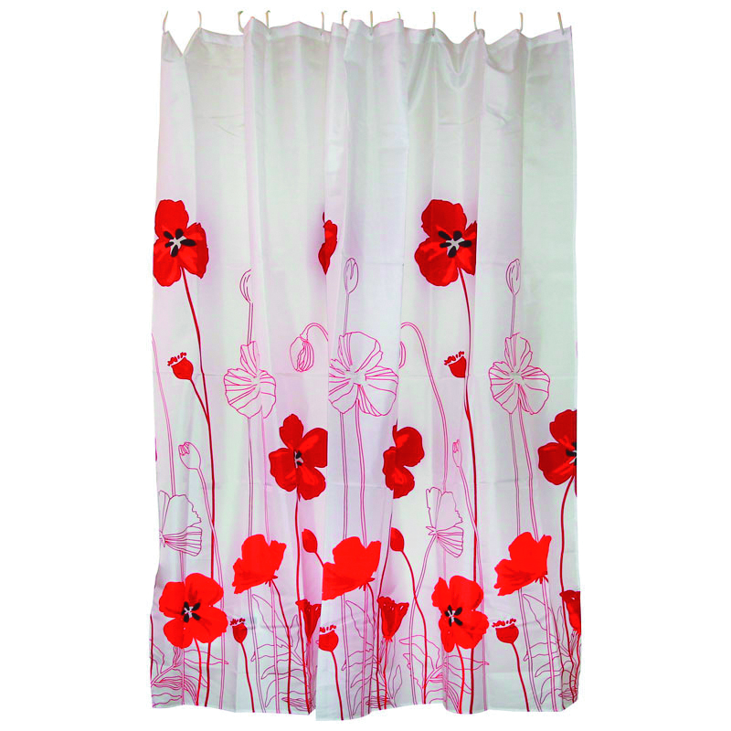 Штора для ванной 180*180 см (полиэстер)  (1/36) "рыжий кот"  sc-pe-25