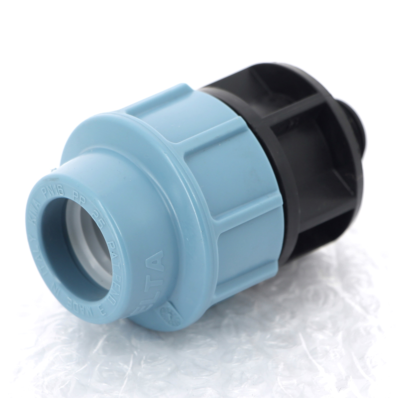 Муфта ПНД обжимная НР 25 х 1/2" для водопроводных труб UNIDELTA