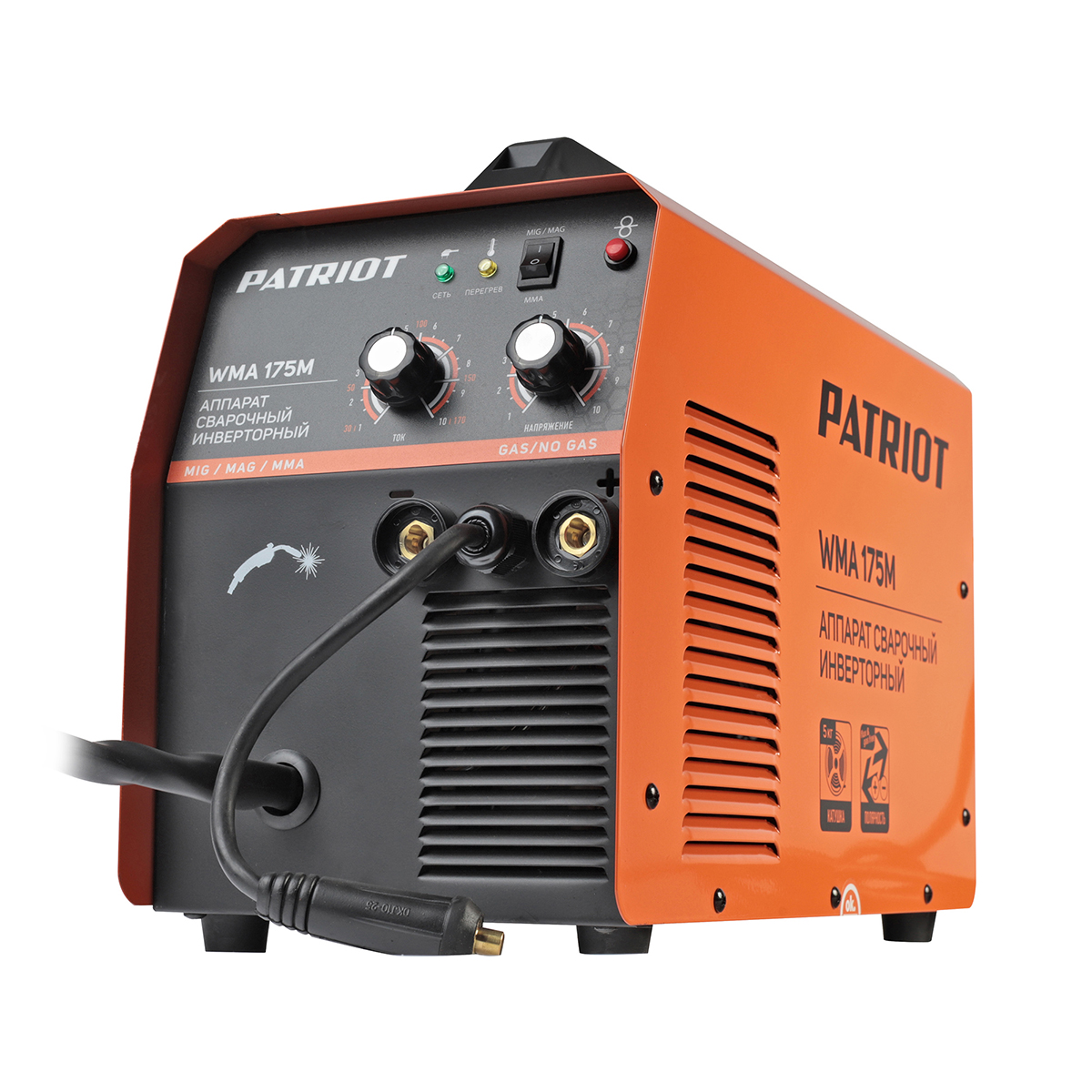 Сварочный автомат инверторный wma 175m mig/mag/mma 6,7 квт (1) "patriot" 605302150
