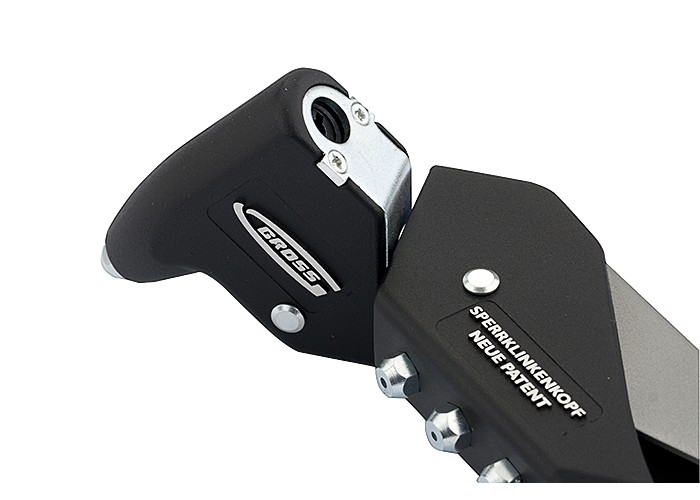 Заклепочник литой, усиленный, поворотный 0-360 град, заклепки 2.4-4.8 мм Gross (40405)