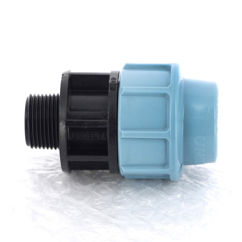 Муфта ПНД обжимная НР 25 х 3/4" для водопроводных труб UNIDELTA