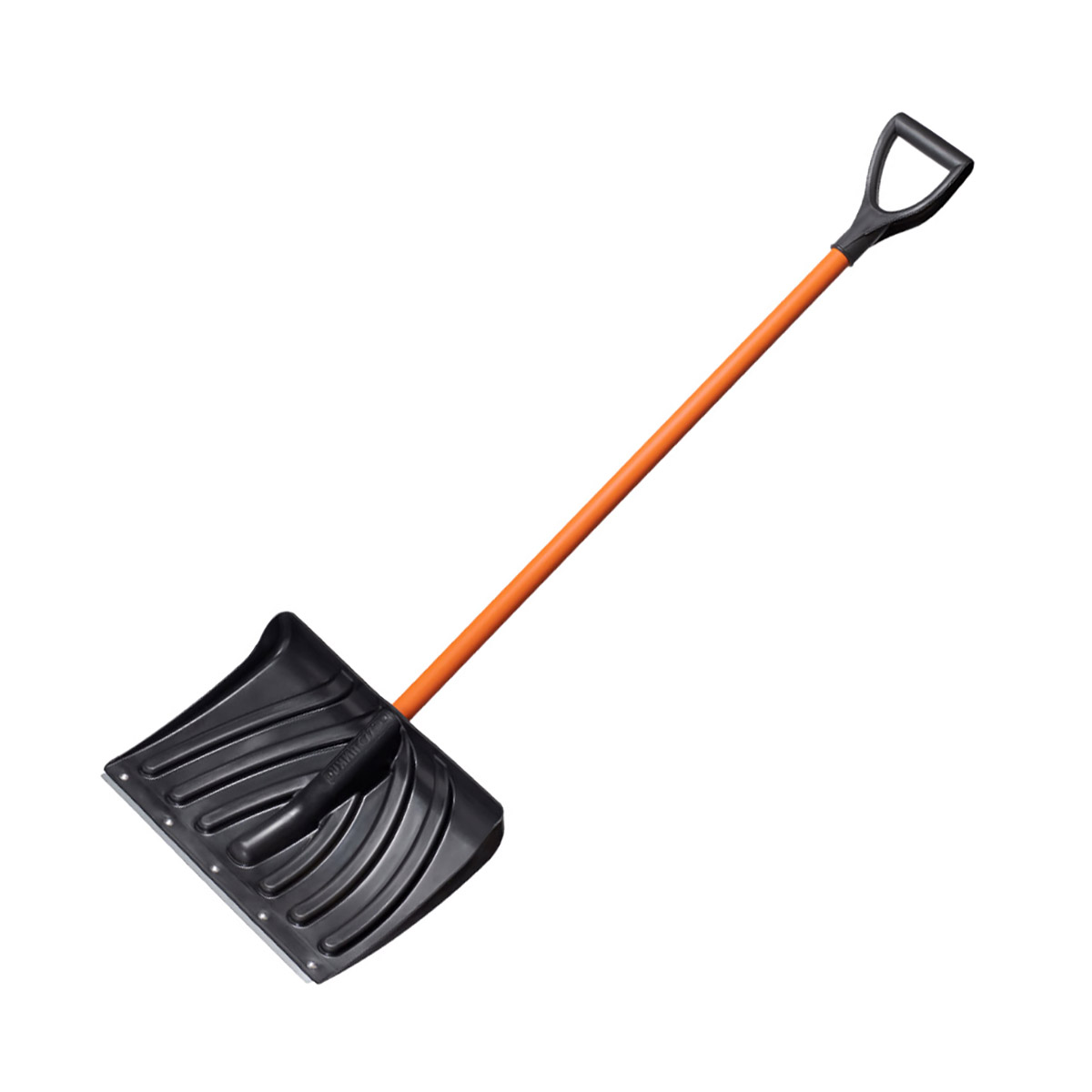 Лопата снег. пласт. "крепыш" 440 х 315 мм (5) с метал. черенком и ручкой, с мет. пластиной "цикл"