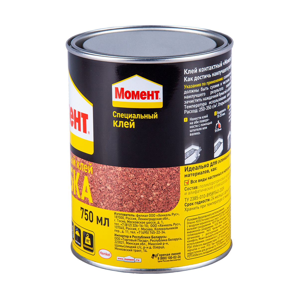 Клей момент пробка  750 мл (1/6)  хенкель