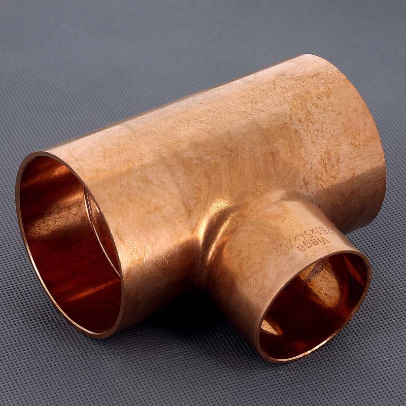 Тройник переходной под пайку 76 х 54 х 76 мм VIEGA медный