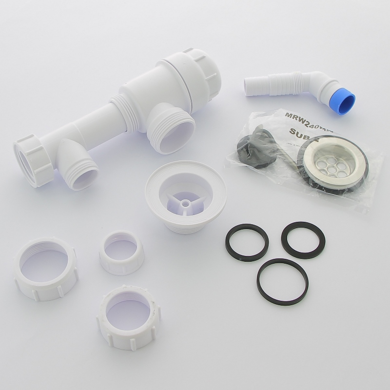 Сифон McALPINE бутылочный 1 1/4" x 32 мм с вып. 60 мм нерж. реш., пробкой и адаптером д/быт. техники