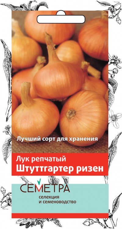 Семена лук репчатый "штуттгартер ризен" 1 г (10/100) "семетра"