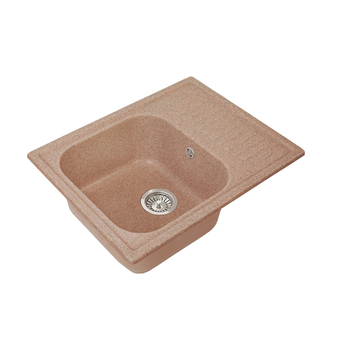 Мойка для кухни врезная искуств. камень gs-13-307 с крылом 746*495 мм терракот "granstones"