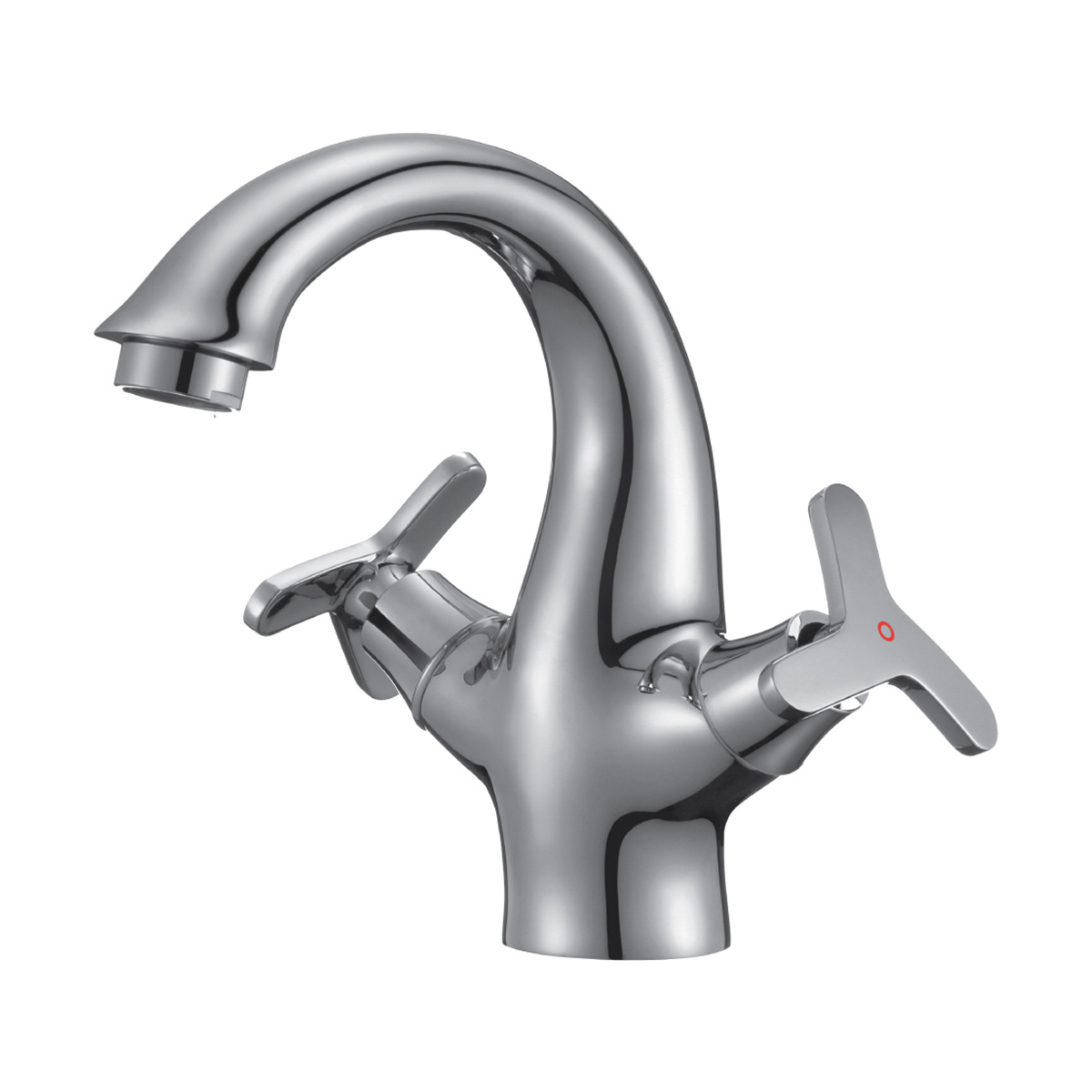 Смеситель для умывальника  rs40-61  монолитный, двухвентильный (1/12) "rossinka"