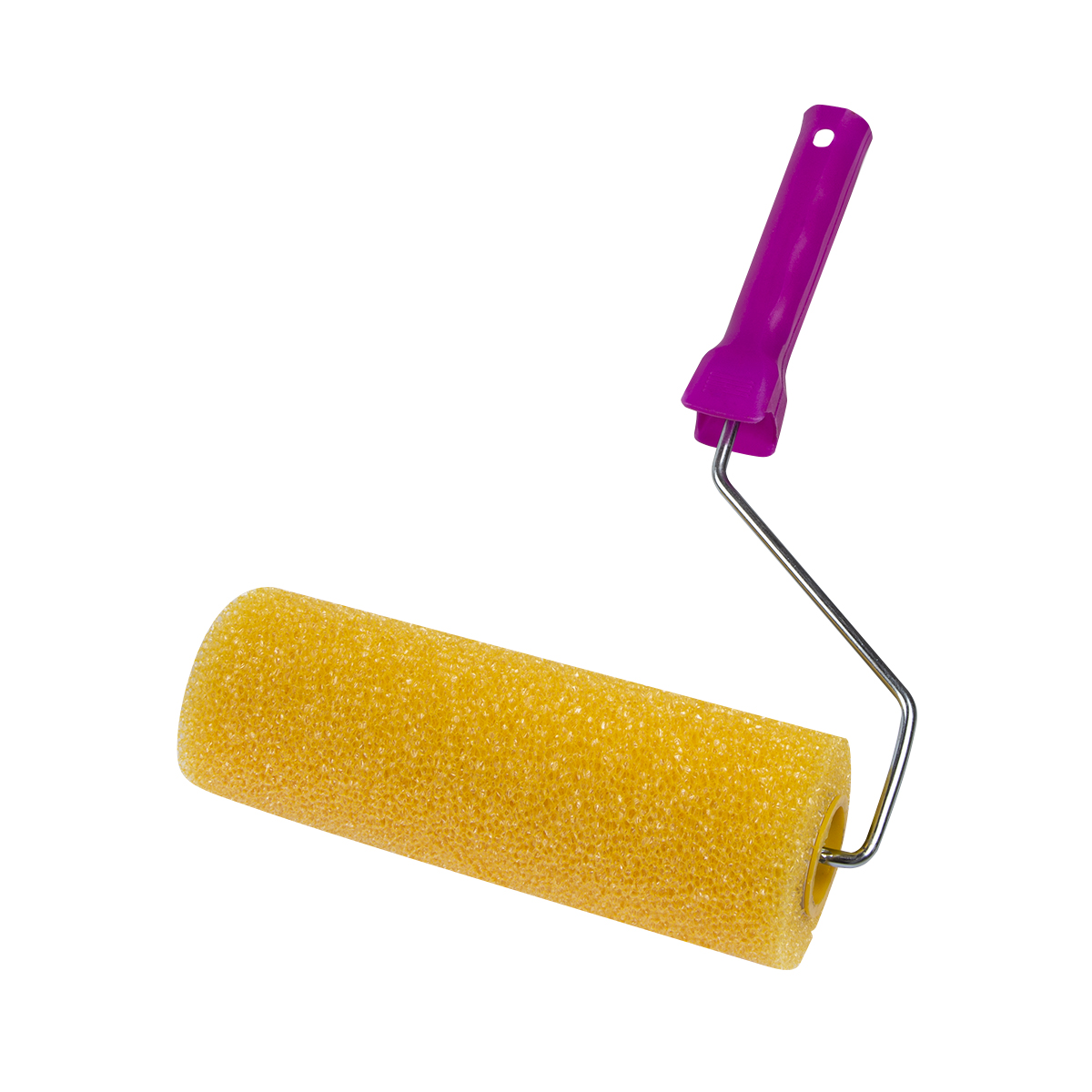 Валик структурный поролон. "гладкий"  d80/230 мм бюгель 6 мм (в сборе) (1/50)  "krafor" 085-0250