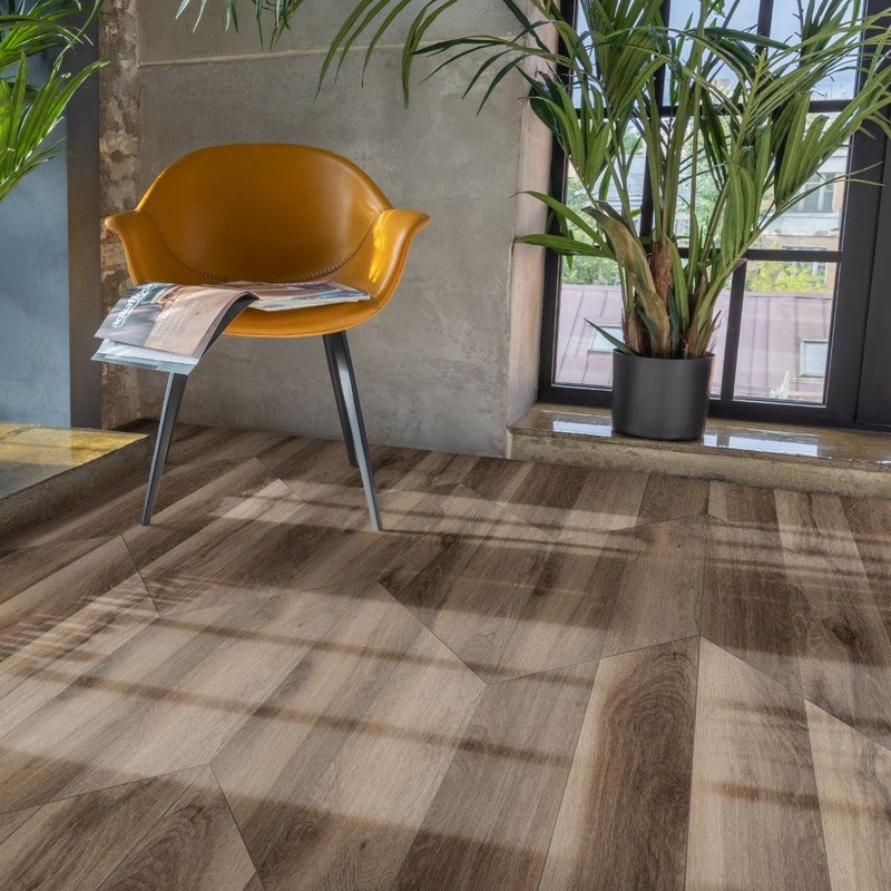 Кварц виниловый ламинат Aquafloor Parquet Glue Chevron AF2558PGCh