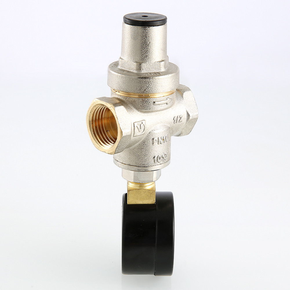 Редуктор давления 1 1/2" ВВ поршневой с манометром VALTEC