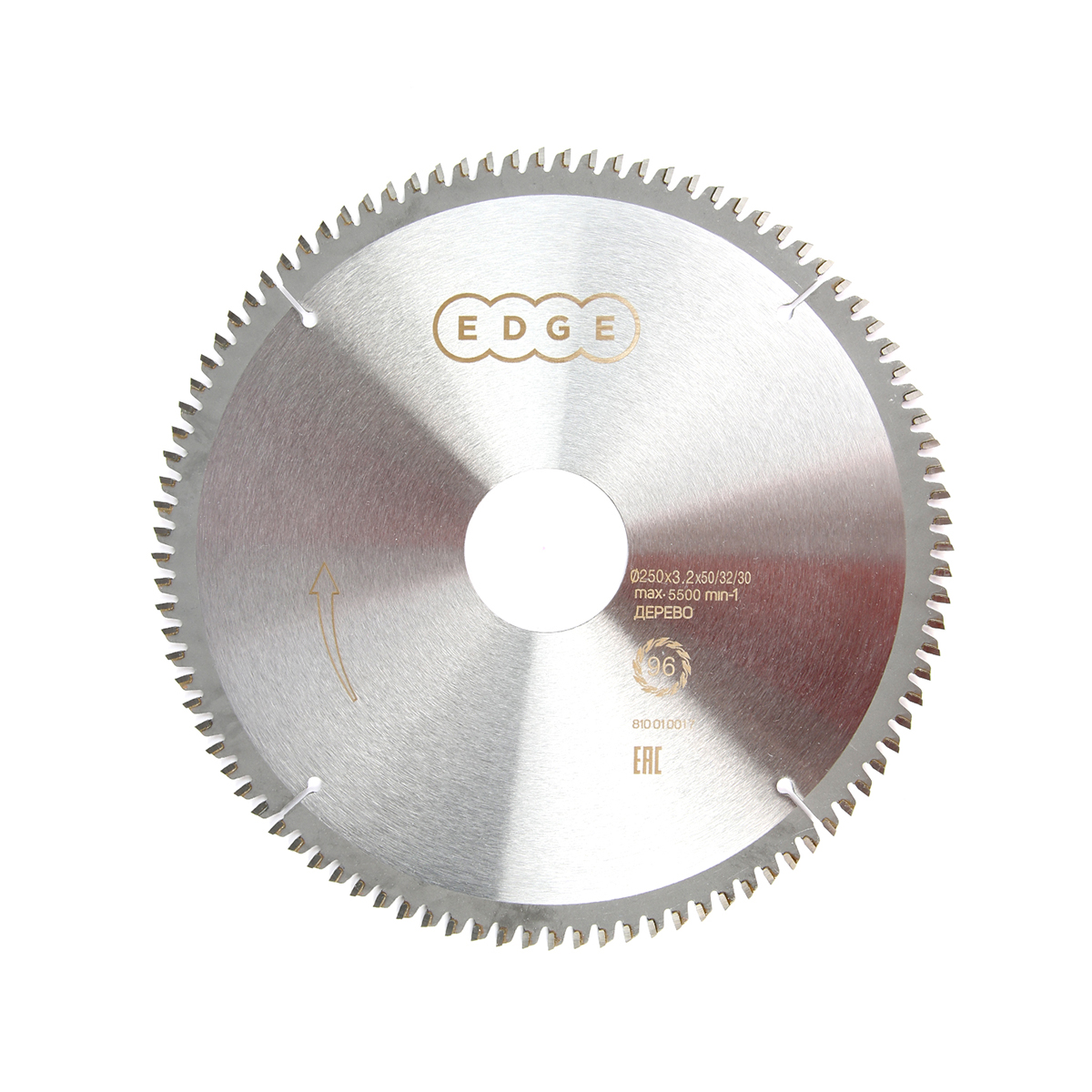Диск пильный по алюминию 250 х 50/32/30, 96 зубьев (1/25) "edge by patriot" 810010017