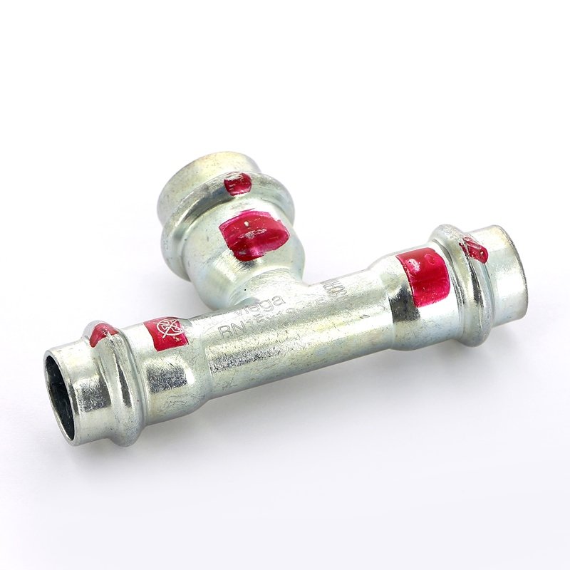 Тройник пресс 15x18x15 оцинкованная сталь Prestabo VIEGA