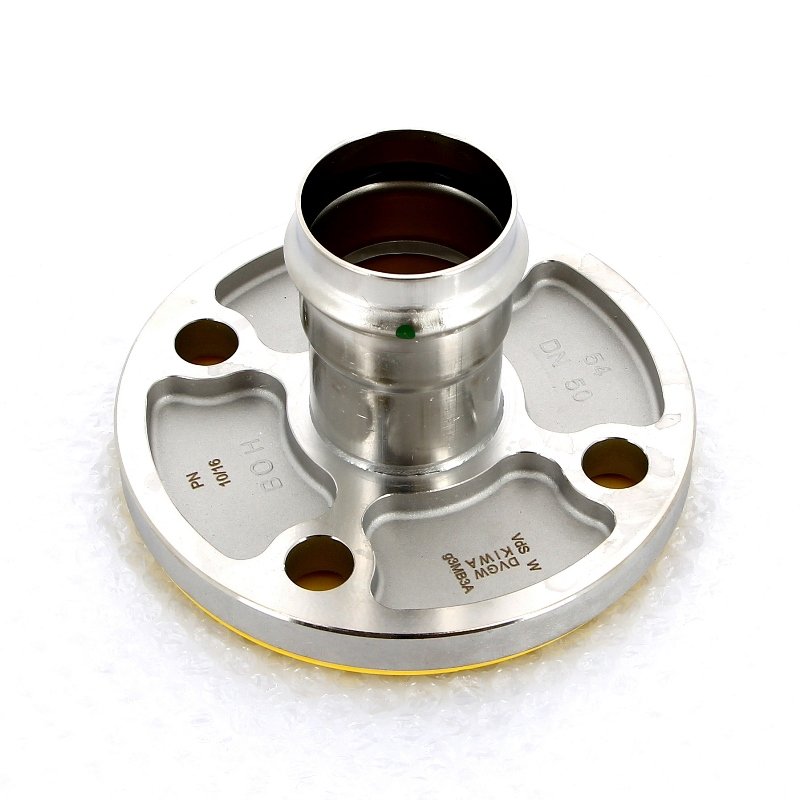 Переход фланец-пресс 50x54 нержавеющая сталь Sanpress Inox VIEGA