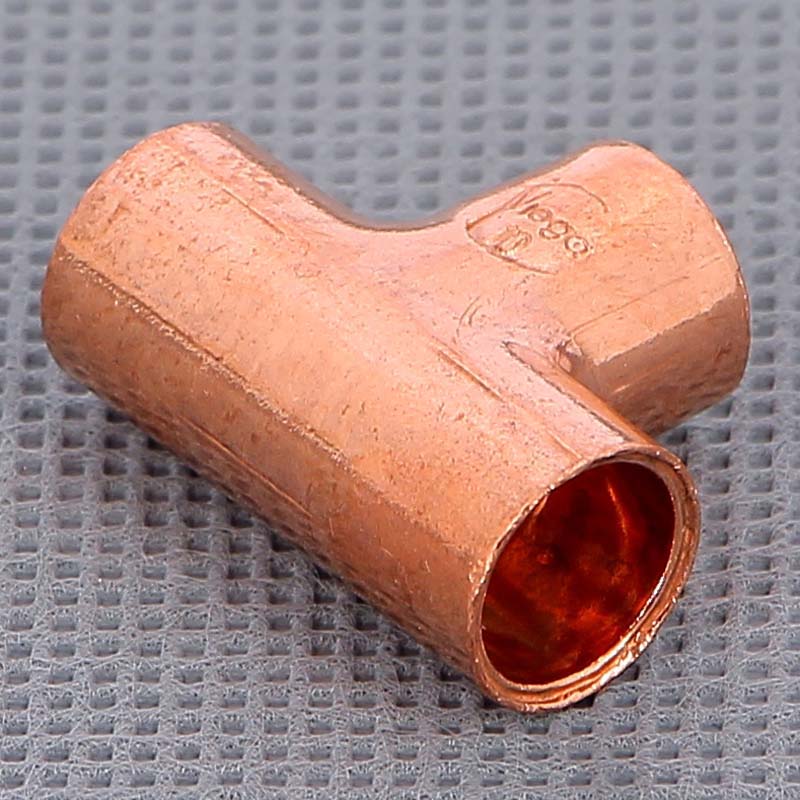 Тройник равнопроходной VIEGA под пайку 10 мм медный