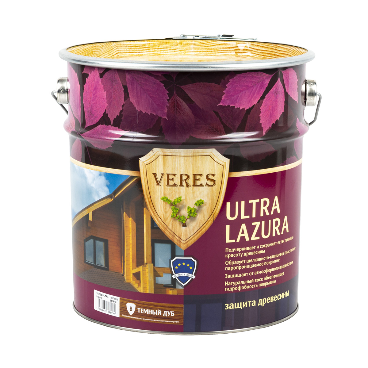 Верес ультра лазура № 8 дуб темный  9 л (1) "veres"