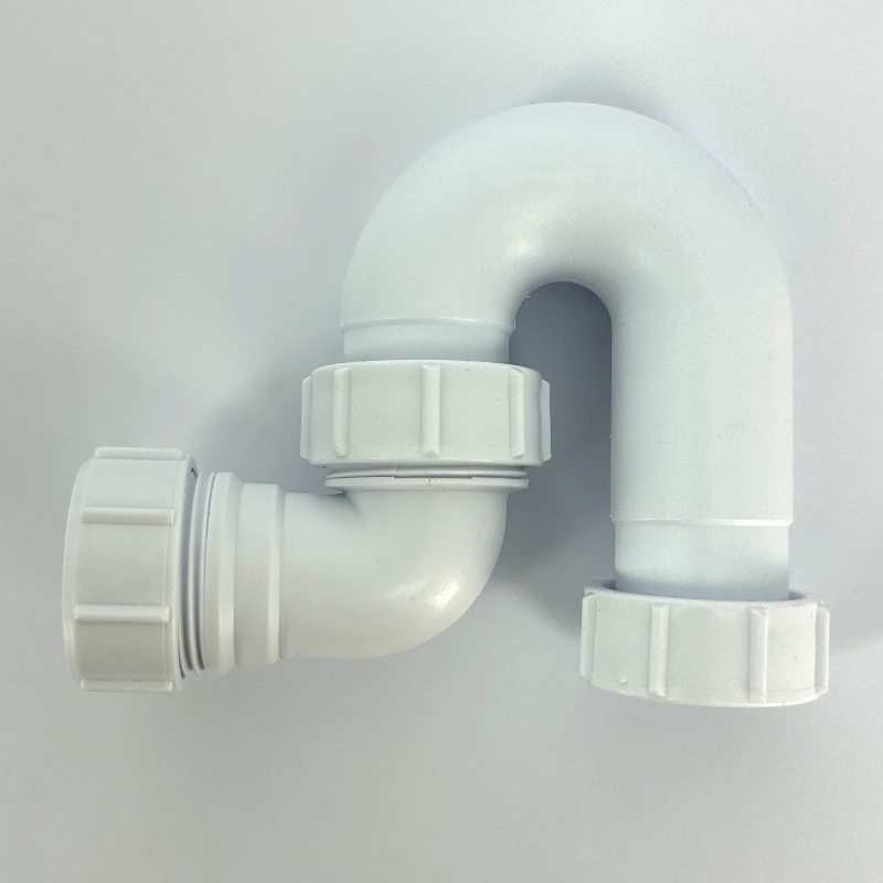 Сифон McALPINE трубный Р-образный (1 1/4"х32мм) без выпуска; высота 120мм; компрессионный Ду=32мм