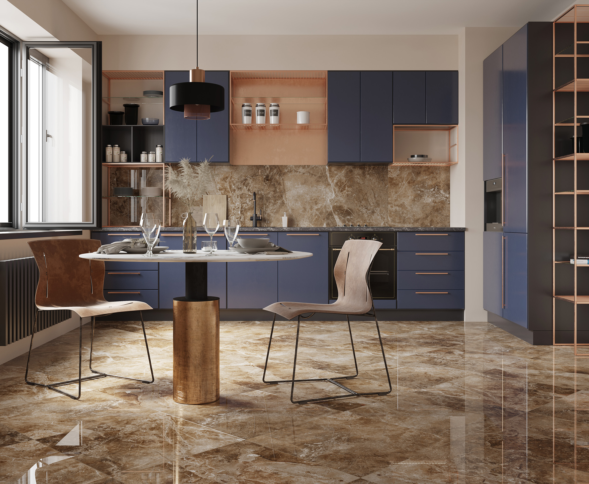 Krazzy brown керамогранит полированный 60x120