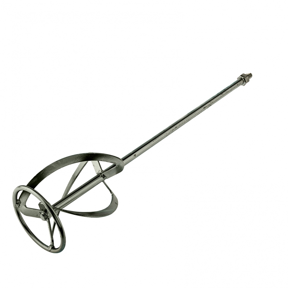 Насадка для миксера, для тяжелых растворов, 120 х 590 мм, оцинкованная, хвостовик резьба М14 Сибртех (848947)