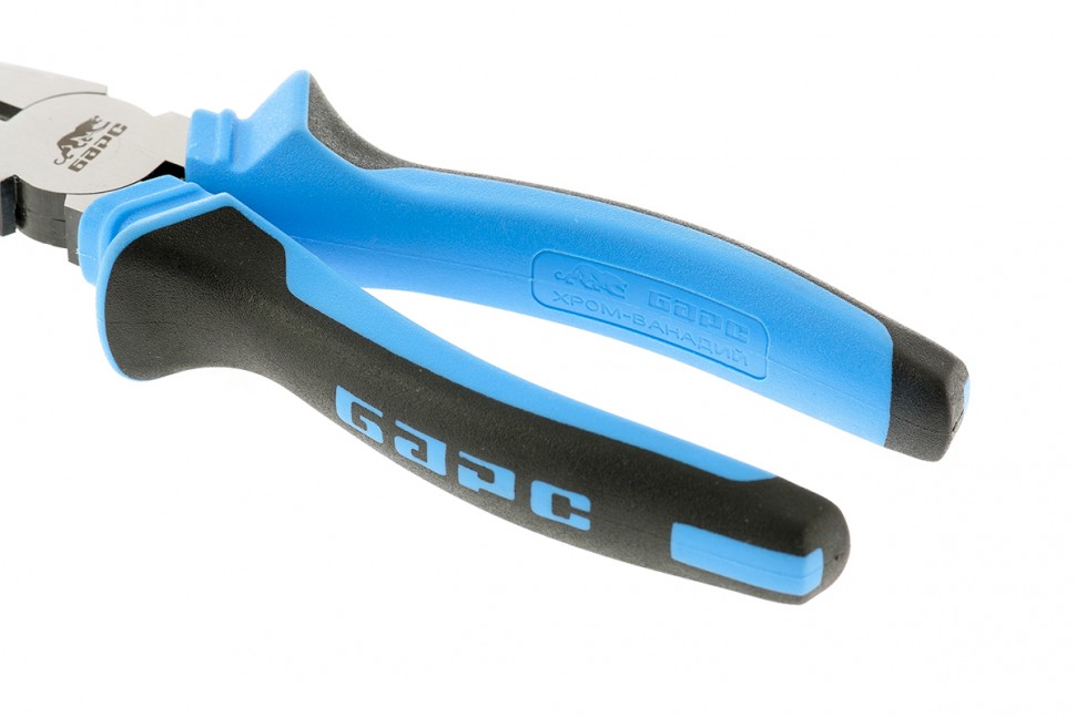 Плоскогубцы комбинированные 180 мм, хром-ванадий, двухкомпонентные рукоятки Барс (16997)