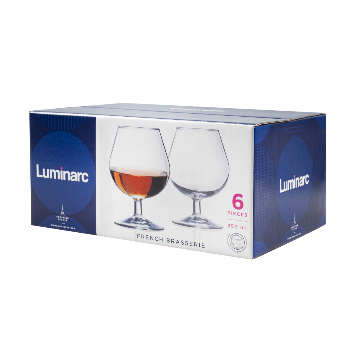 Бокал для коньяка "французский ресторанчик" 250 мл (набор 6 шт.) (1/4) "luminarc"