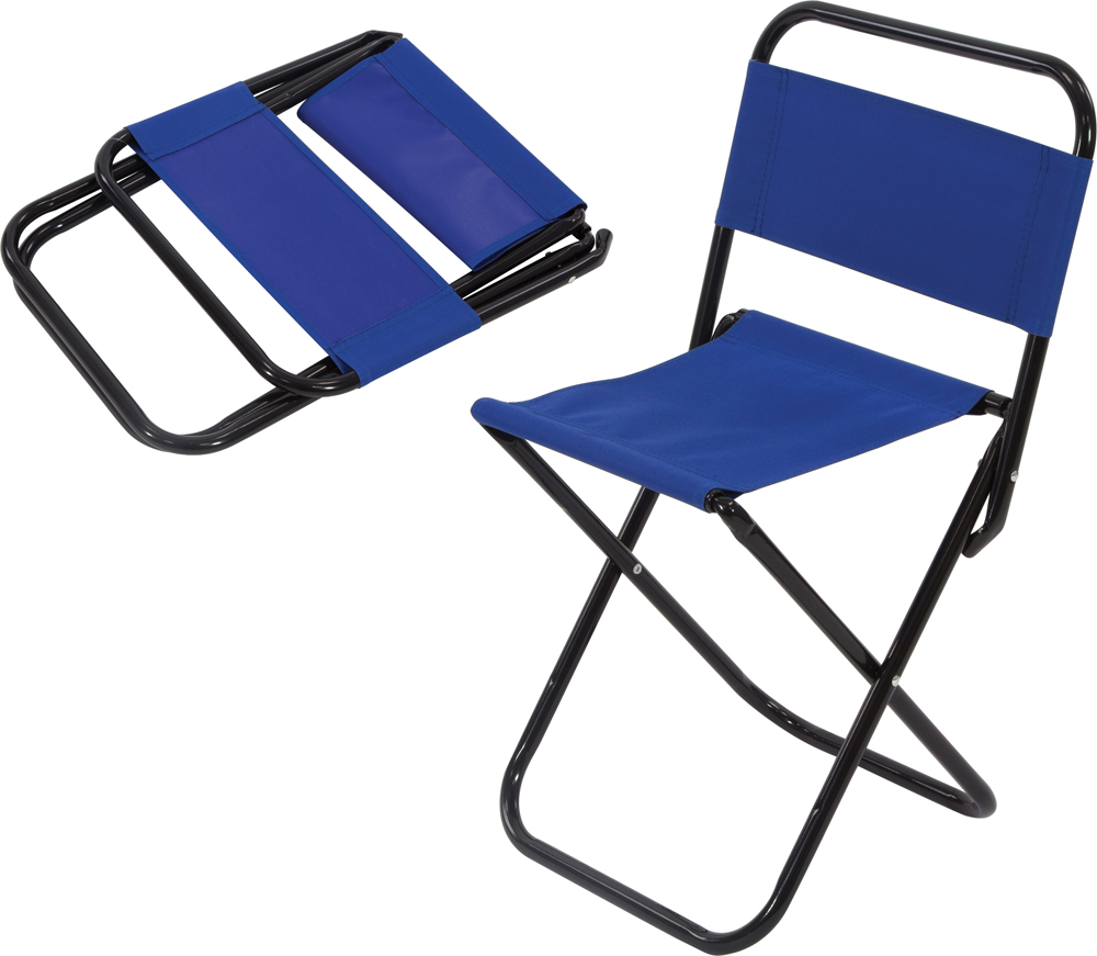 Стул походный складной со спинкой dw-1004c, синий (1/20) "ecos"
