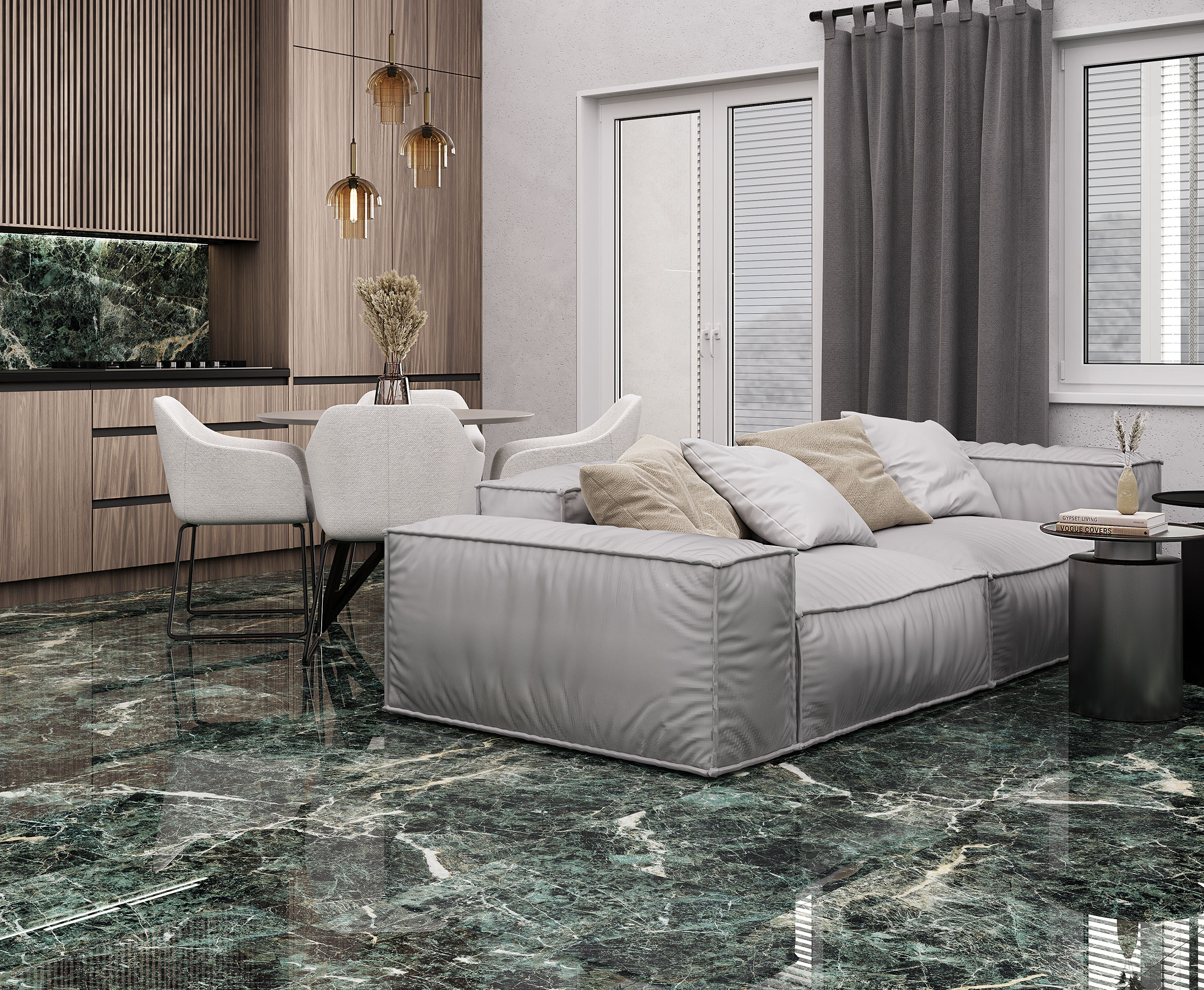 Nembus green керамогранит полированный 60x120