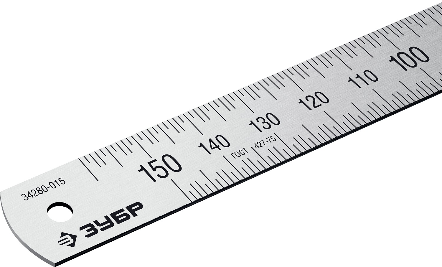 ЗУБР Про-15, длина 0.15 м, усиленная нержавеющая линейка, Профессионал (34280-015)
