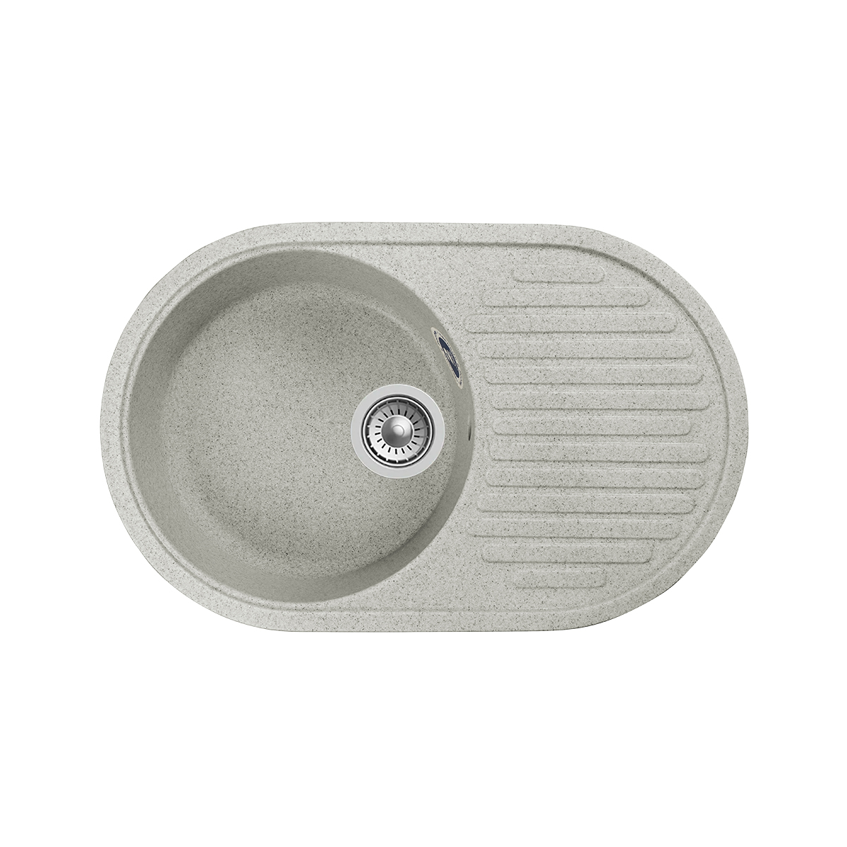 Мойка для кухни врезная искуств. камень gs-18-310 с крылом 730*460 мм серая "granstones"