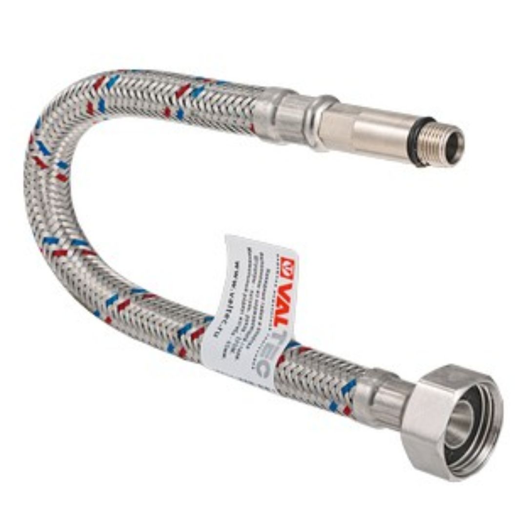 Подводка для смесителя М10х1 18 мм НВ 1/2" 40 см из нержавеющей стали VALTEC