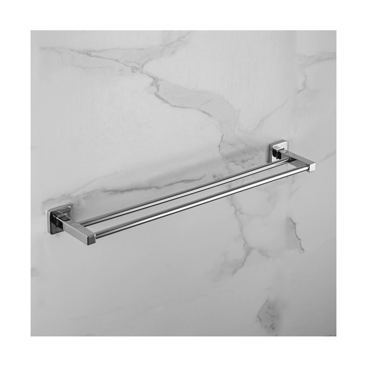 Полотенцедержатель двойной r15009 (нерж.сталь), хром (1/10/30) "frud"