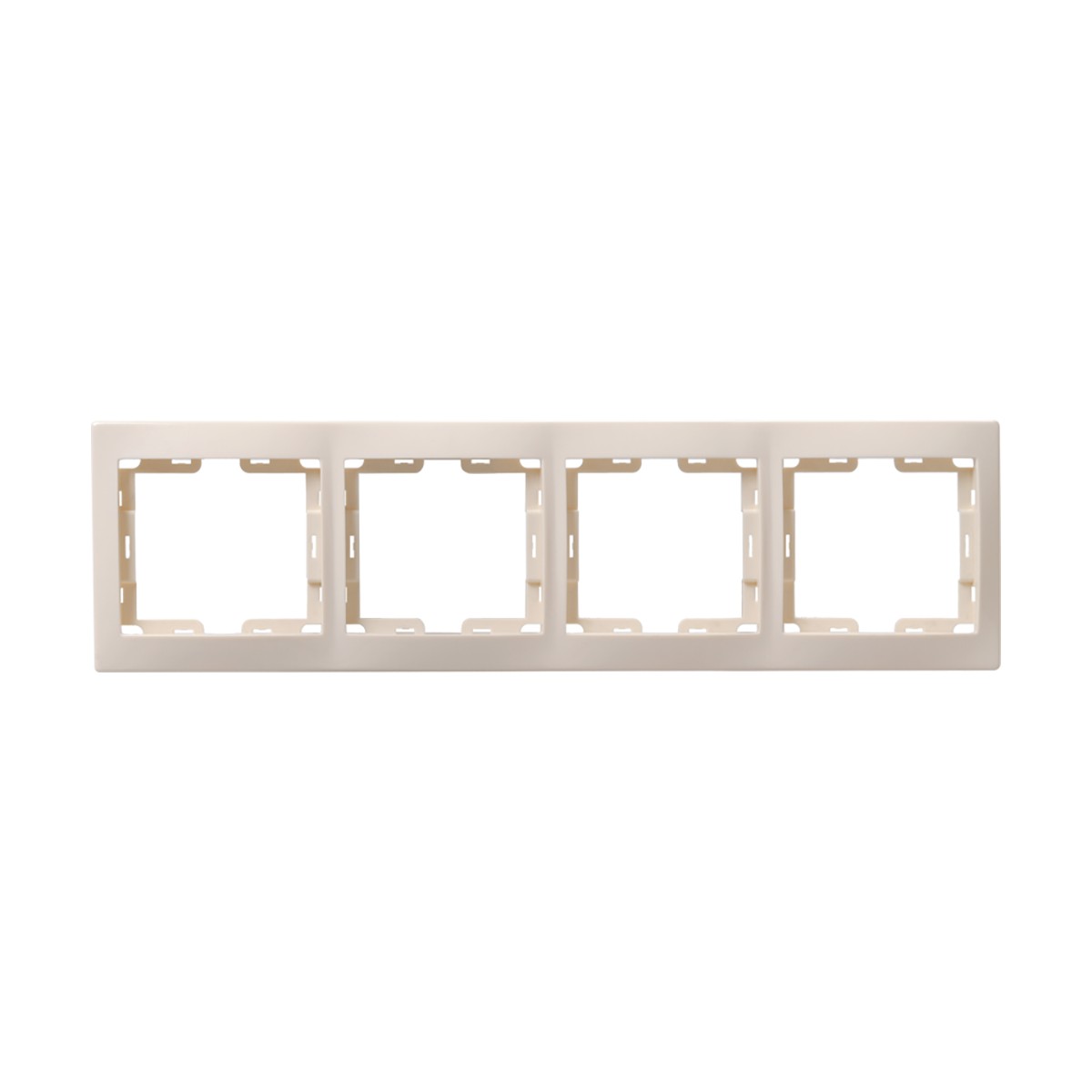Рамка "кварта" 4-х местн. горизонт. рг-4-ккм, кремовый (1/19/380) "iek"