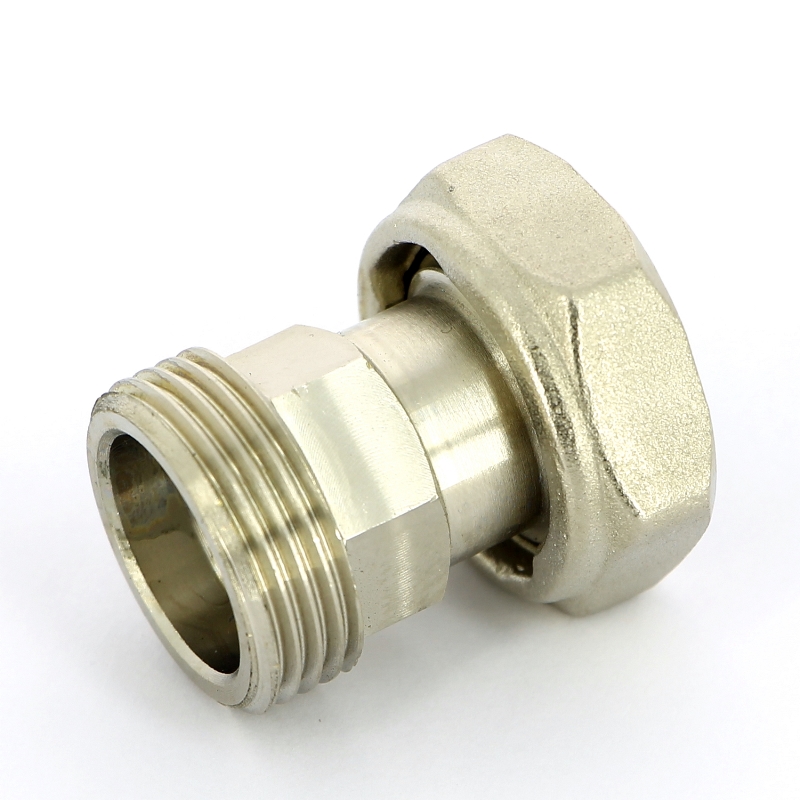 Американка для арматуры с плоской прокладкой и обратным клапаном 3/4" x 3/4" ВН никель UNI-FITT