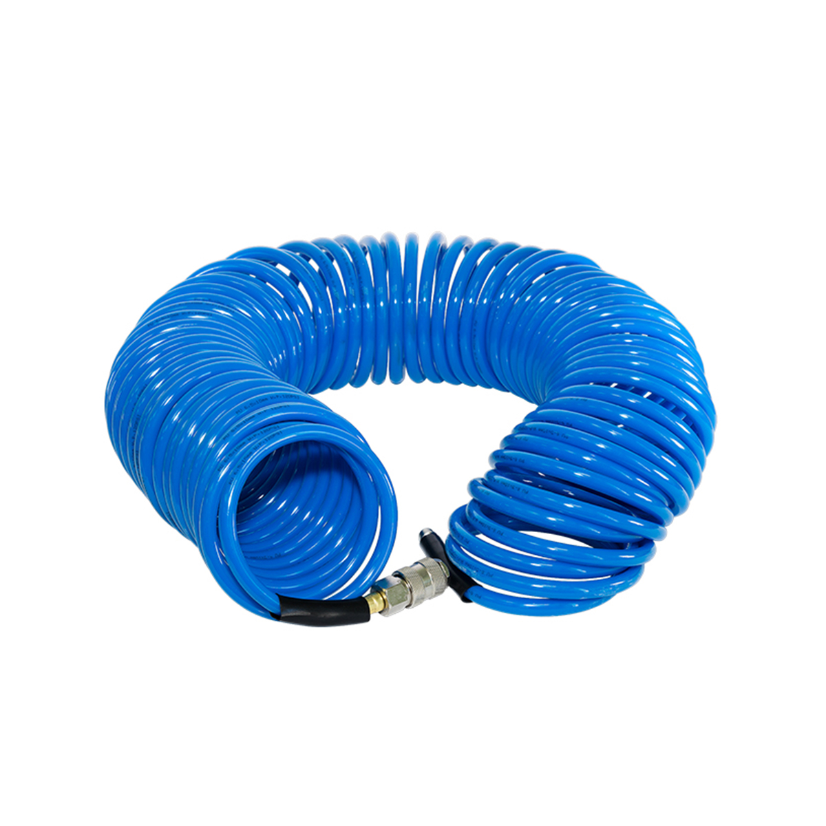 Шланг спиральный для пневмоинструмента 15 м с фитингами rapid, полиуретан (1) "fubag" 170306