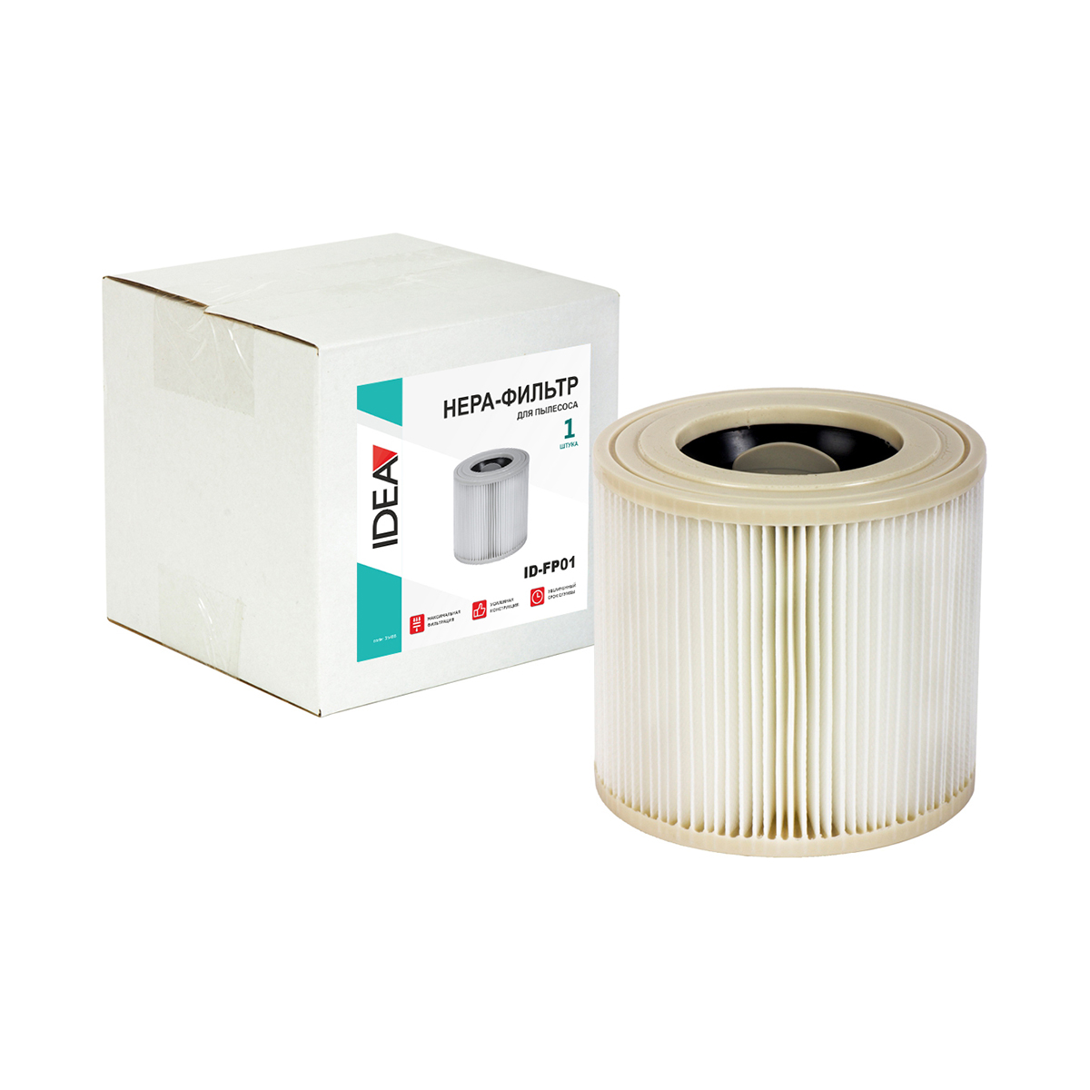 Фильтр складчатый hepa-фильтр для пылесосов (1/18) "idea" id-fp01