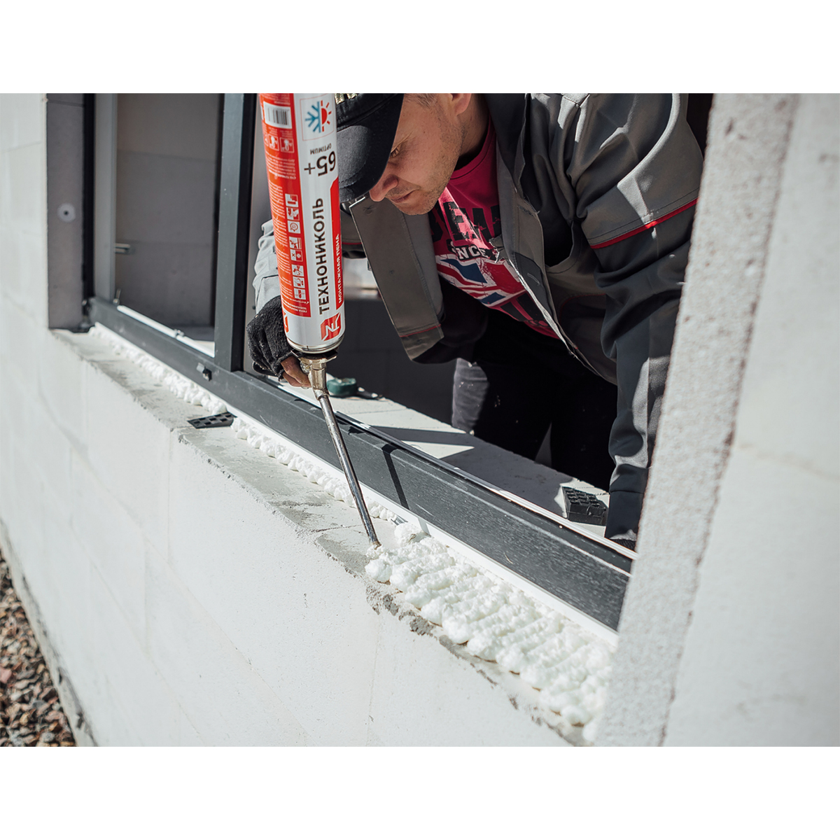 Пена монтажная "optimum 65+" профи 820 г всесезонная (12/816) "технониколь"