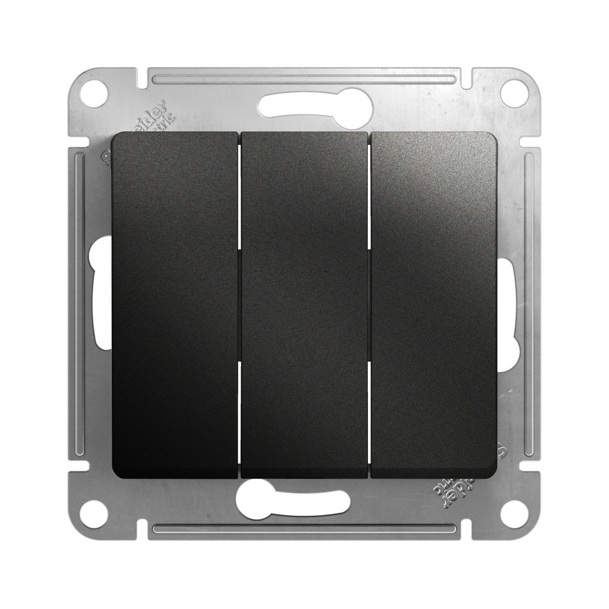 Выключатель "glossa" 3-х кл. (механизм) 10а, антрацит (1/20/160) "schneider"