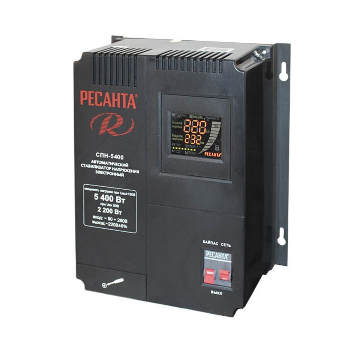 Стабилизатор пониженного напряжения спн-5400  5,4 квт (1) "ресанта"
