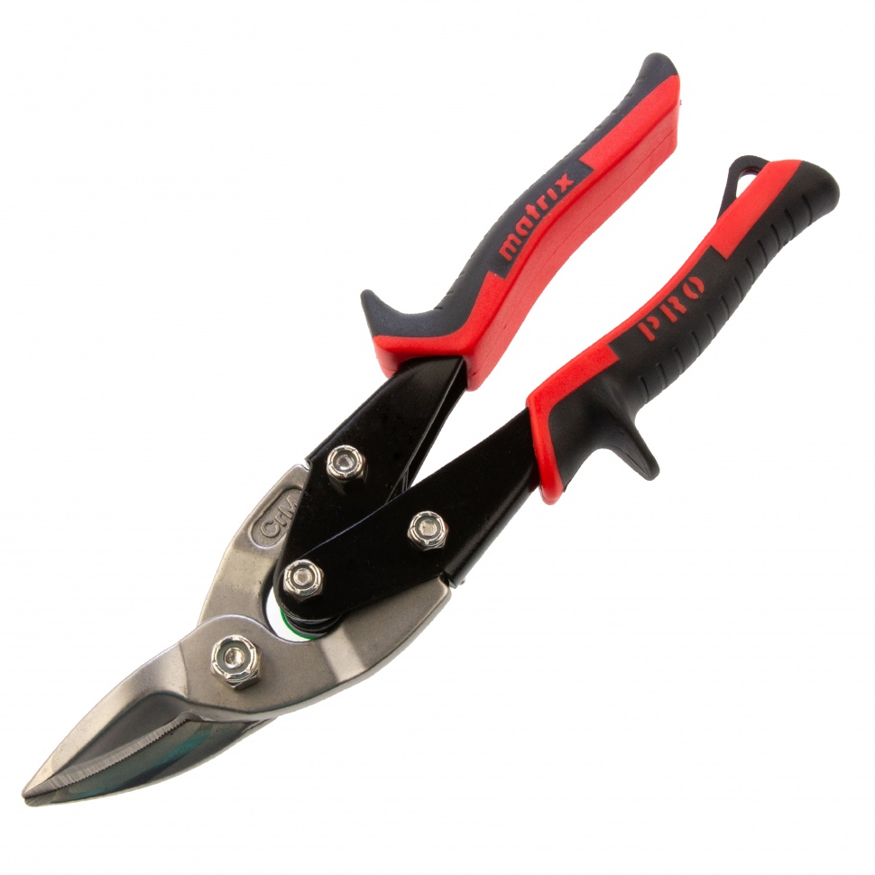 Ножницы по металлу, 250 мм, правый рез, сталь CRMO, двухкомпонентные рукоятки, PRO Matrix (78324)