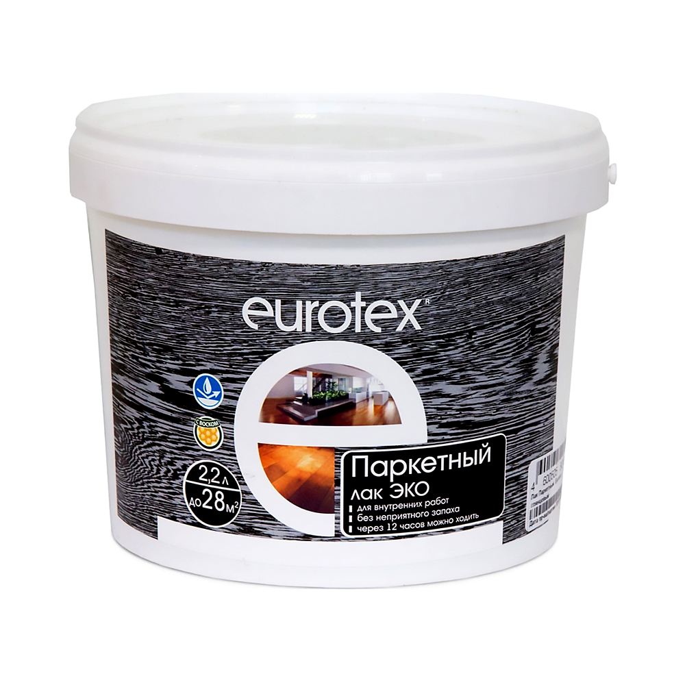Лак паркетный "eurotex" эко глянцевый  2,2 л (4) "рогнеда"