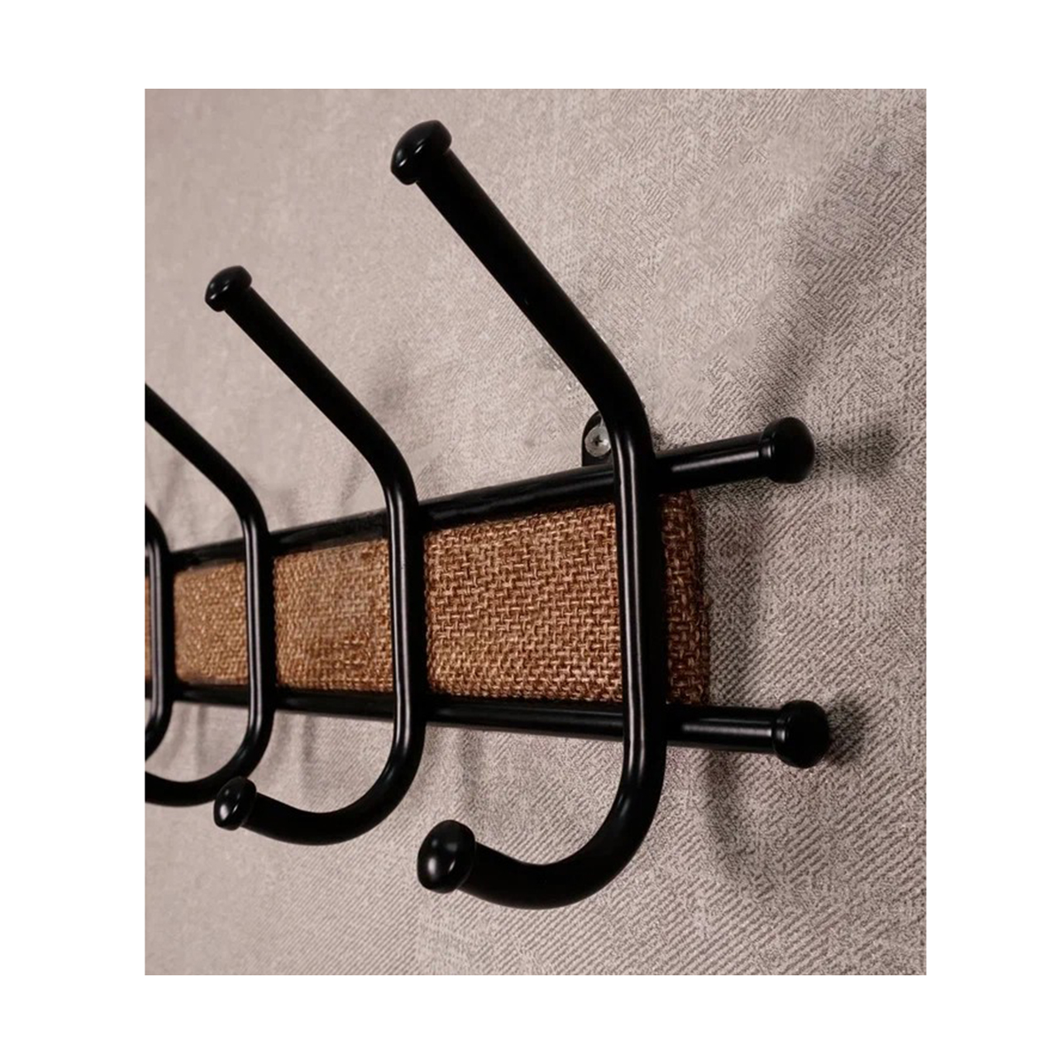 Вешалка настенная "уют 5" (5 крючков) 480*165*80 мм черный (1/10) вну5 ч