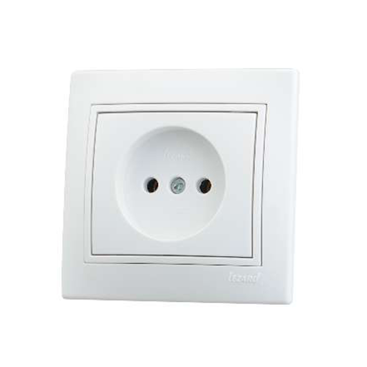Розетка "mira" 1 местн. (керамика) белый (1/10/120) "lezard" 701-0202-121