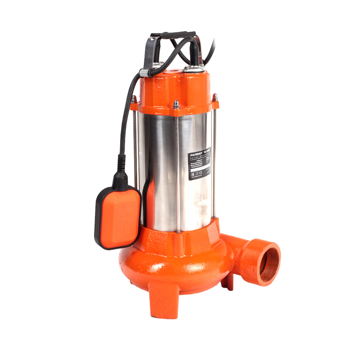 Насос дренажный fq-1200n 1200 вт (для грязной воды) (1) "patriot" 315302428