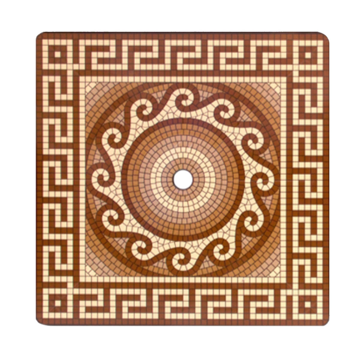 Стол пласт. квадрат. 80*80*71 см декор. "греческий орнамент" (шоколад) (1) "стандарт пластик"