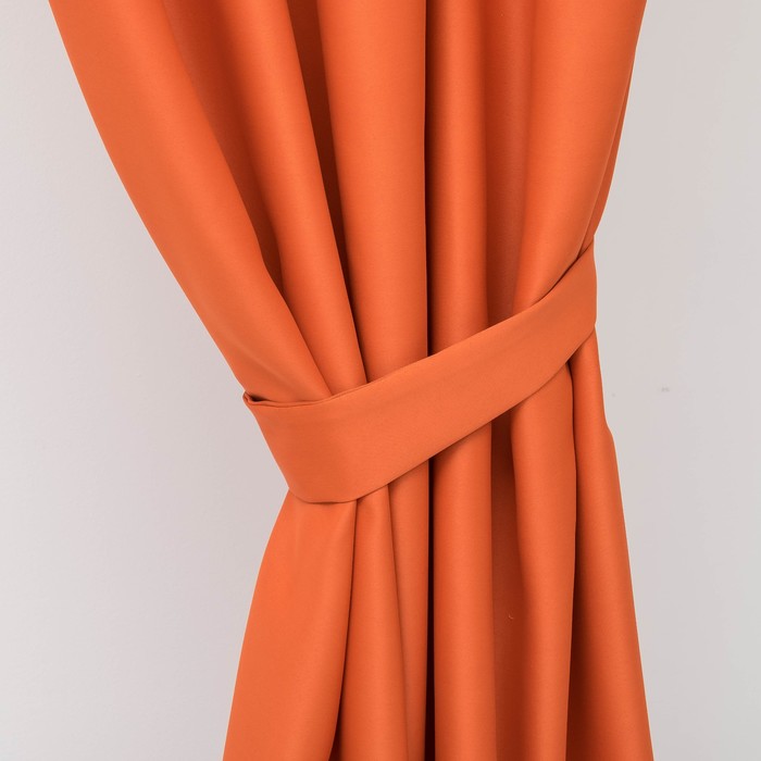 Штора блэкаут 135*250 см, оранжевый (1/10) "этель" 3277230