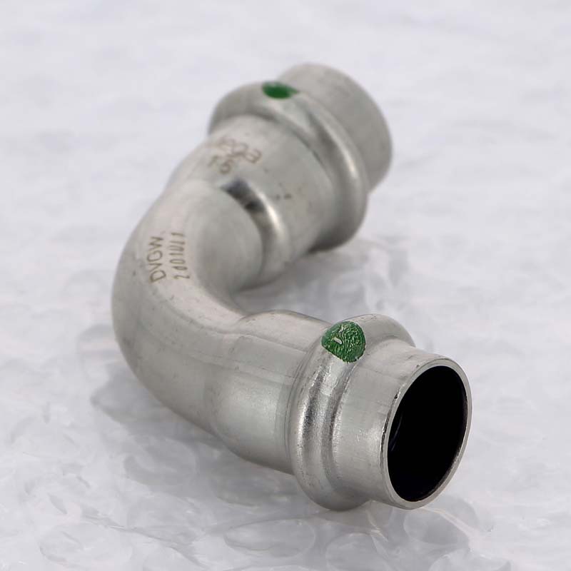 Угол пресс 15 нержавеющая сталь Sanpress Inox VIEGA